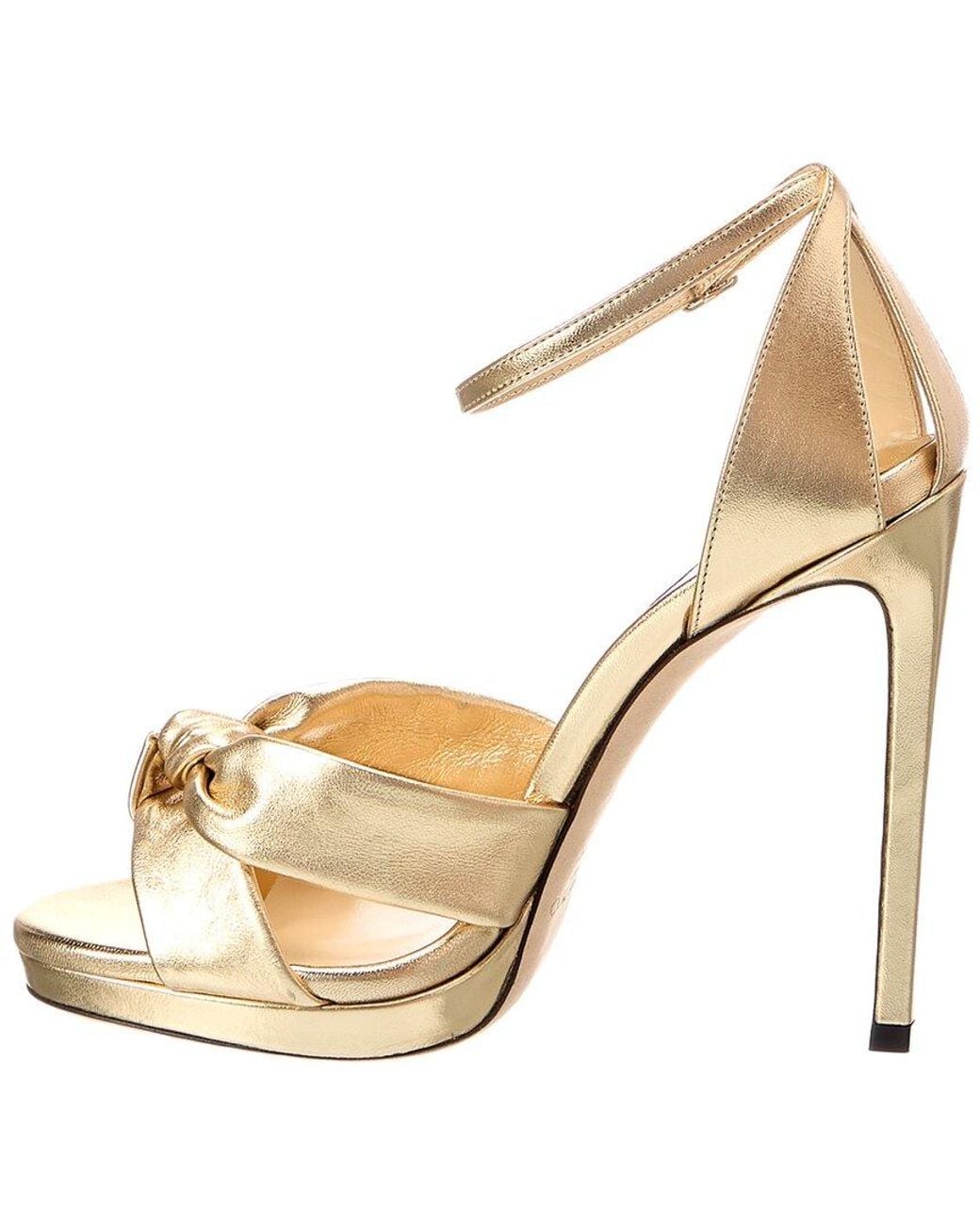 Jimmy Choo Metallic Rosie 120 Leather Sandal