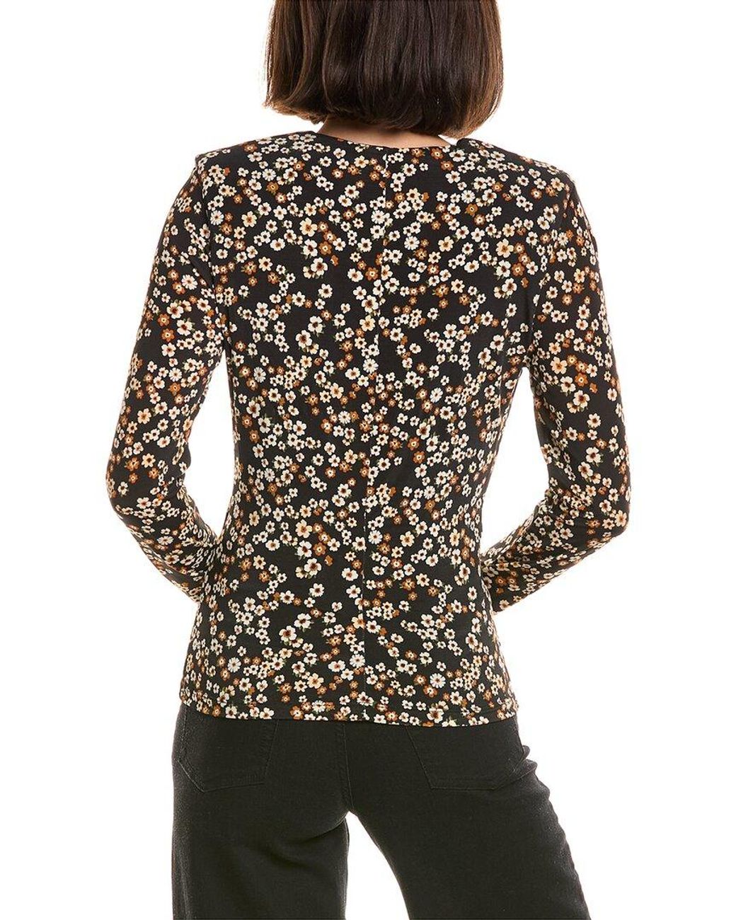 Farm Rio Black Jersey Blouse