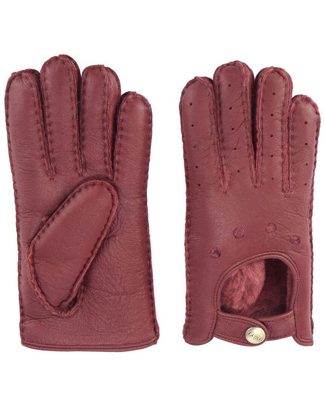 Australia Luxe Red Sheepskin Moto Gloves