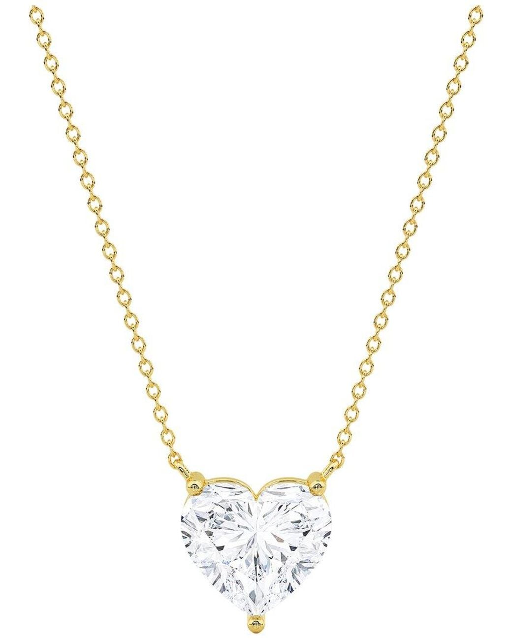 Lab Grown Diamonds Metallic 14K 4.00 Ct. Tw. Lab-Grown Diamond Necklace