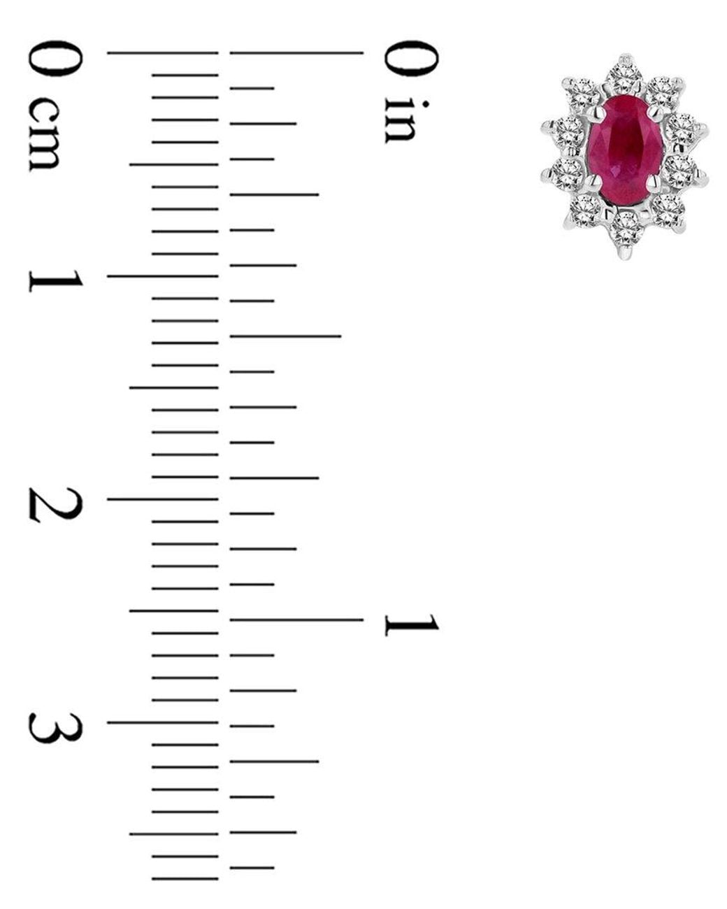 LEVARON Pink 14K 0.70 Ct. Tw. Diamond & Ruby Earrings