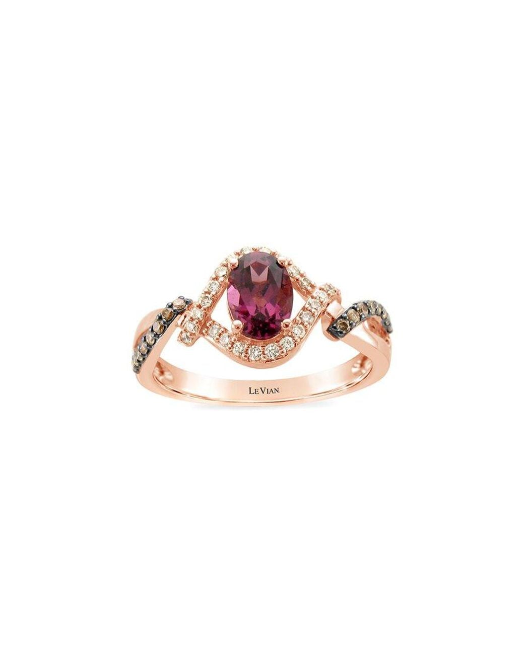 Le Vian Pink Le Vian 14k Strawberry Gold 1.13 Ct. Tw. Diamond & Purple Garnet Ring