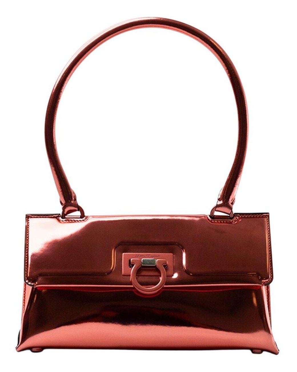 Ferragamo Red Leather Shoulder Bag
