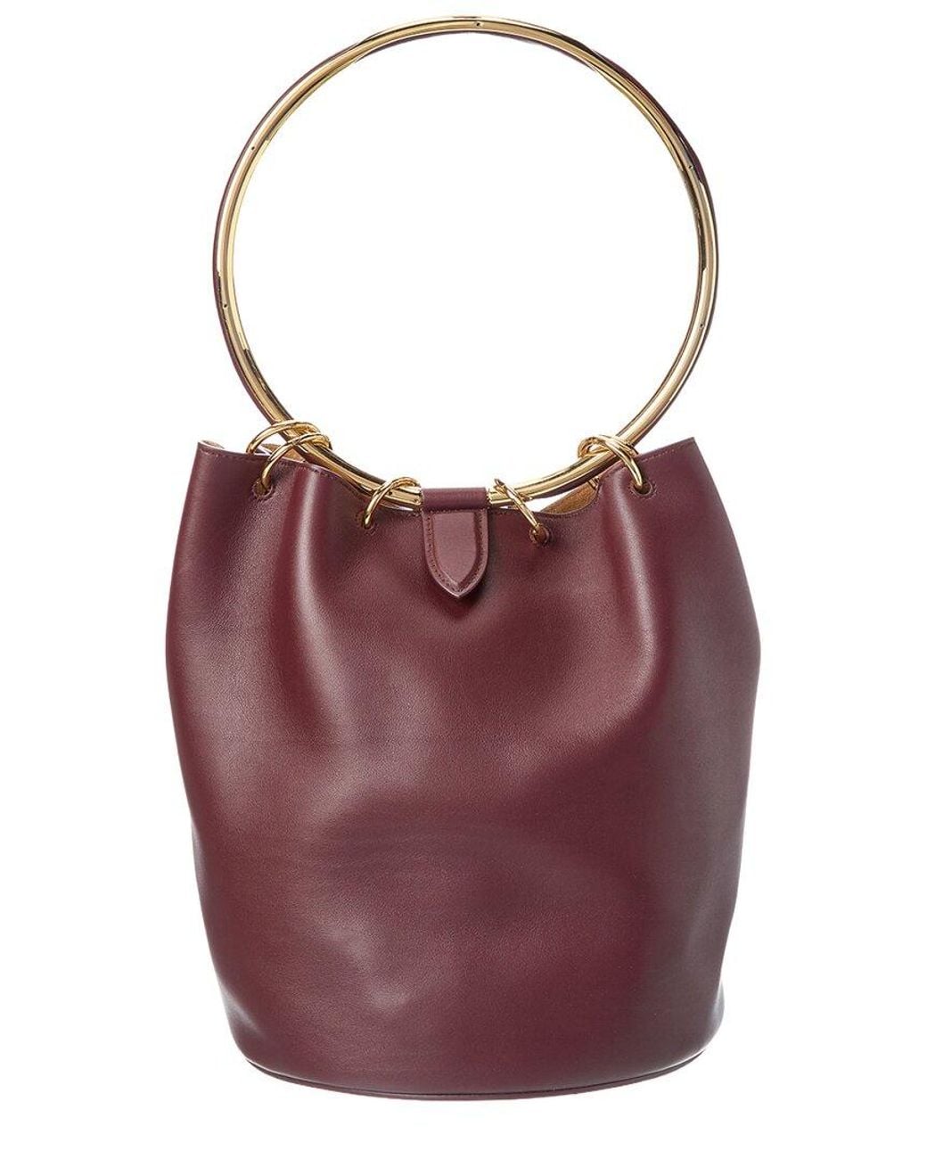 Alaïa Purple Alaïa Ring Large Leather Bucket Bag