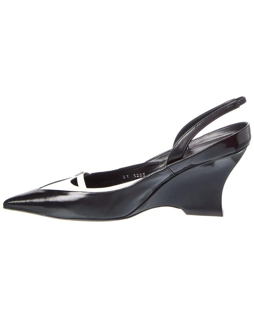 Givenchy Metallic Raven Leather Slingback Pump