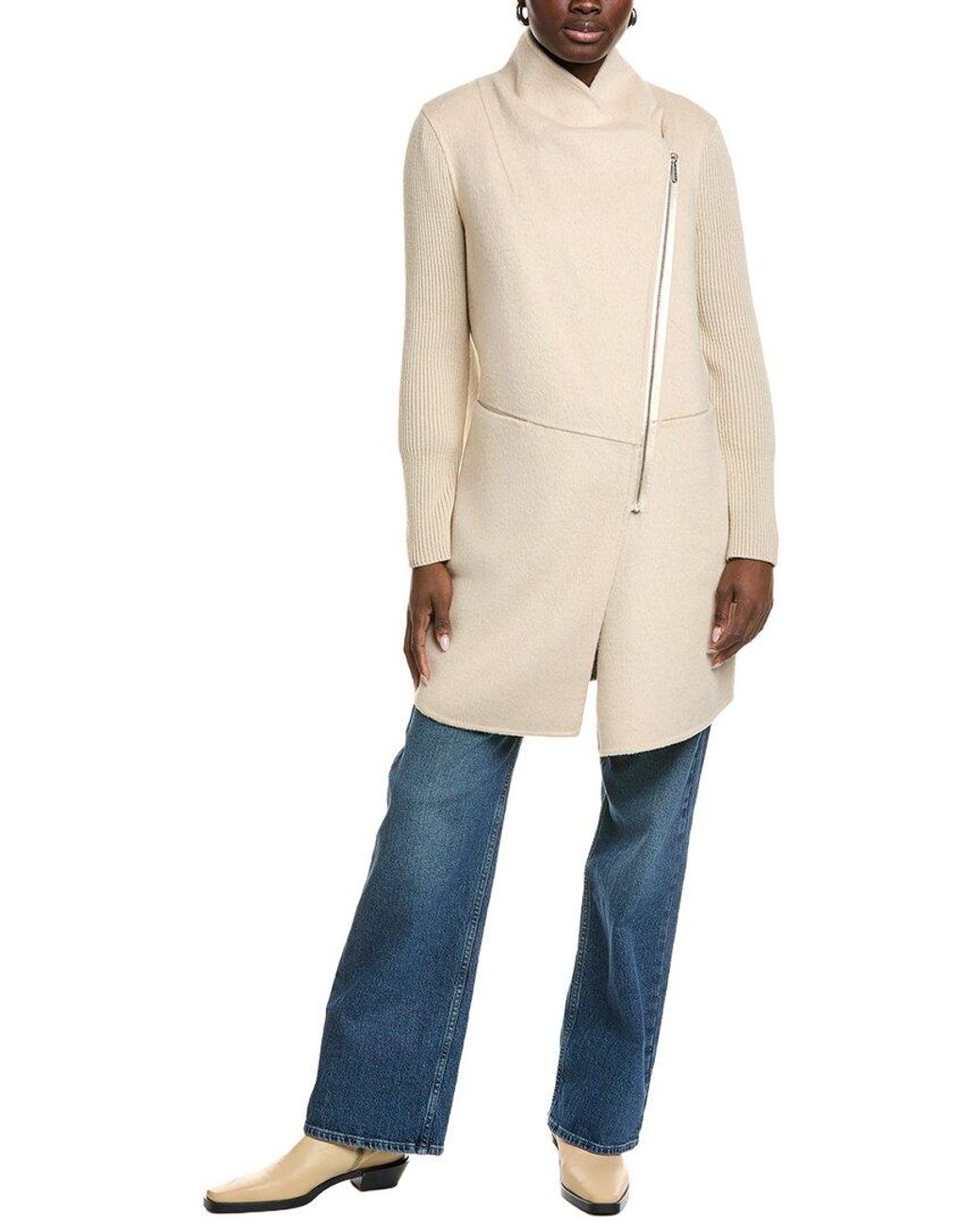 Kenneth Cole Natural Double Face Wool-Blend Coat