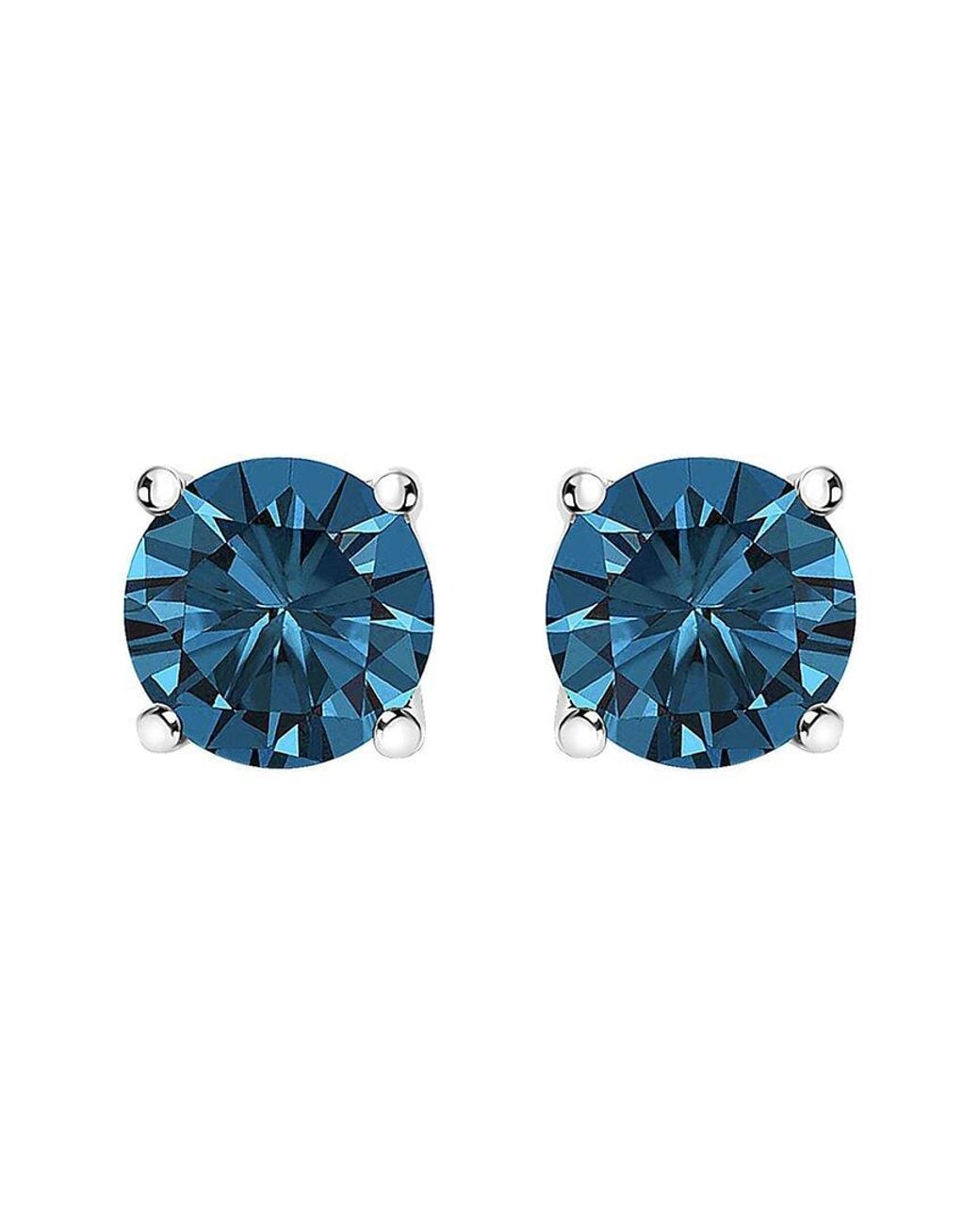 Haus of Brilliance Blue 14K 0.50 Ct. Tw. Lab-Grown Diamond Stud Earrings