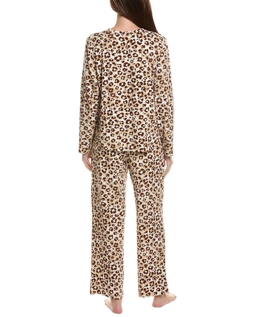 Hue Natural 2Pc Waffle Fleece Pajama Set