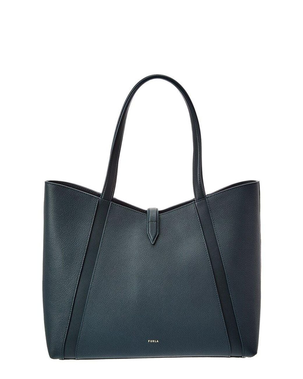 Furla Blue Goccia Large Leather Tote