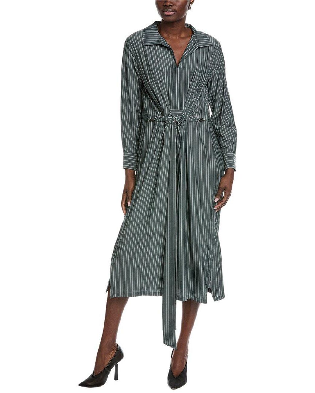 Akris Green Silk Midi Dress