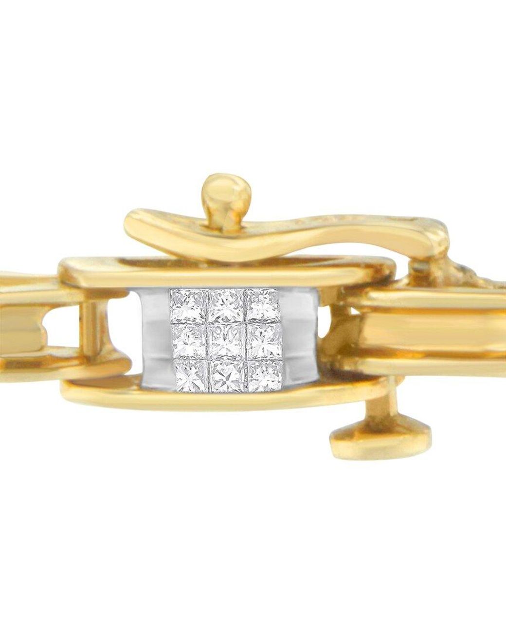 Haus of Brilliance Metallic 14K 1.00 Ct. Tw. Diamond Link Bracelet