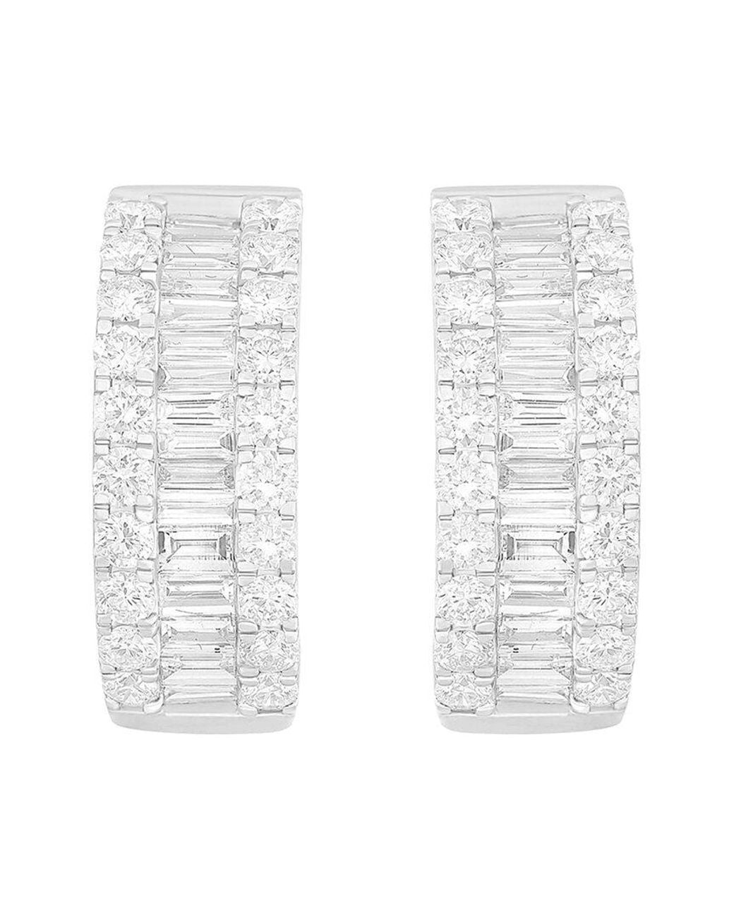 Lab Grown Diamonds White 14K 2.50 Ct. Tw. Lab-Grown Diamond Hoop Earring