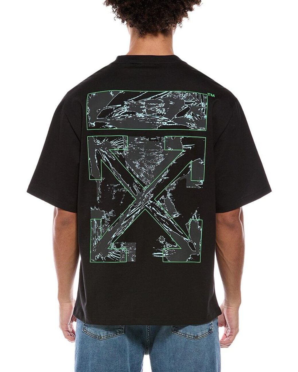 Off-White c/o Virgil Abloh Off- Skate Fit Rubbed Paint Arrows T-Shirt ...