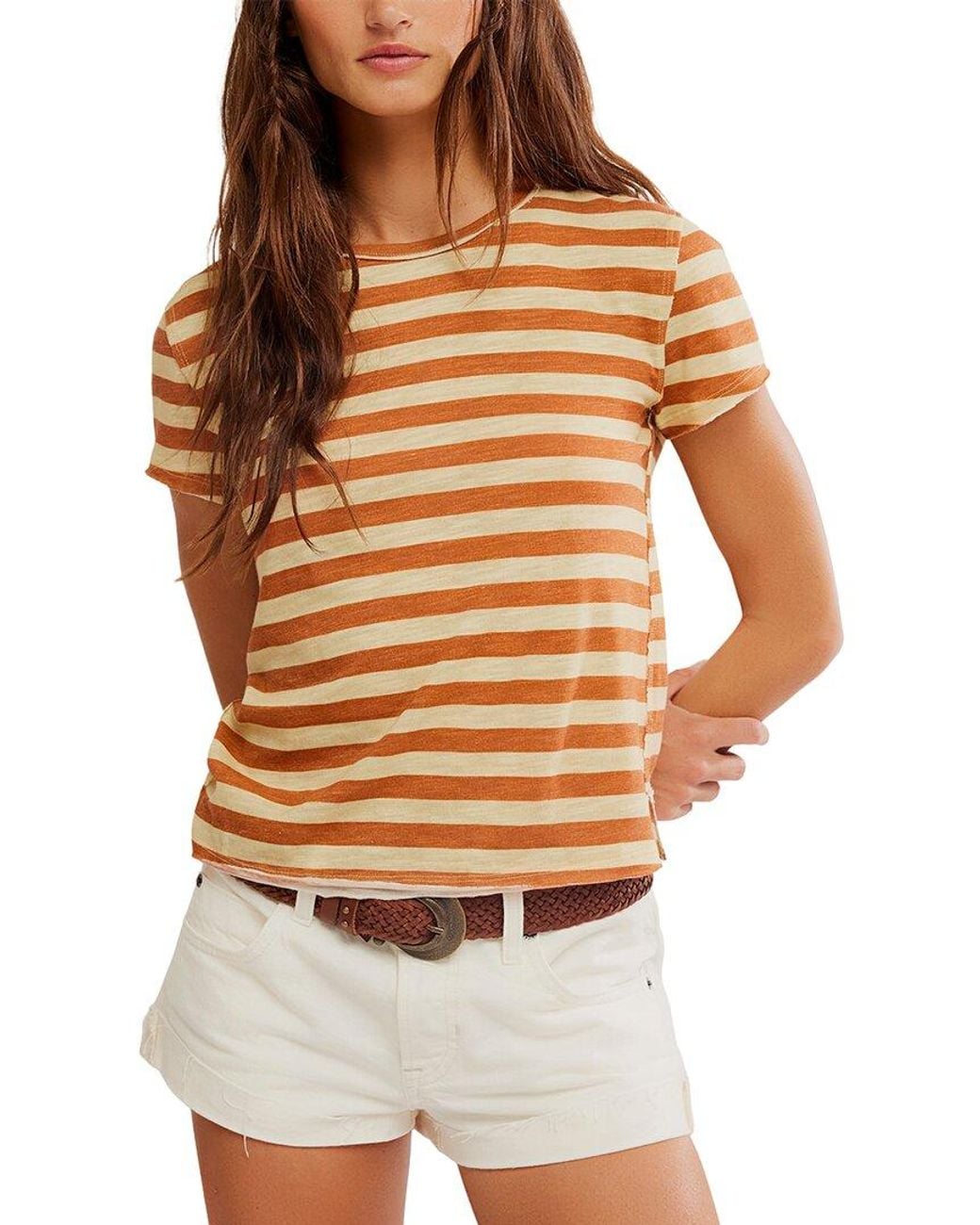 Free People Gray Nora Tee