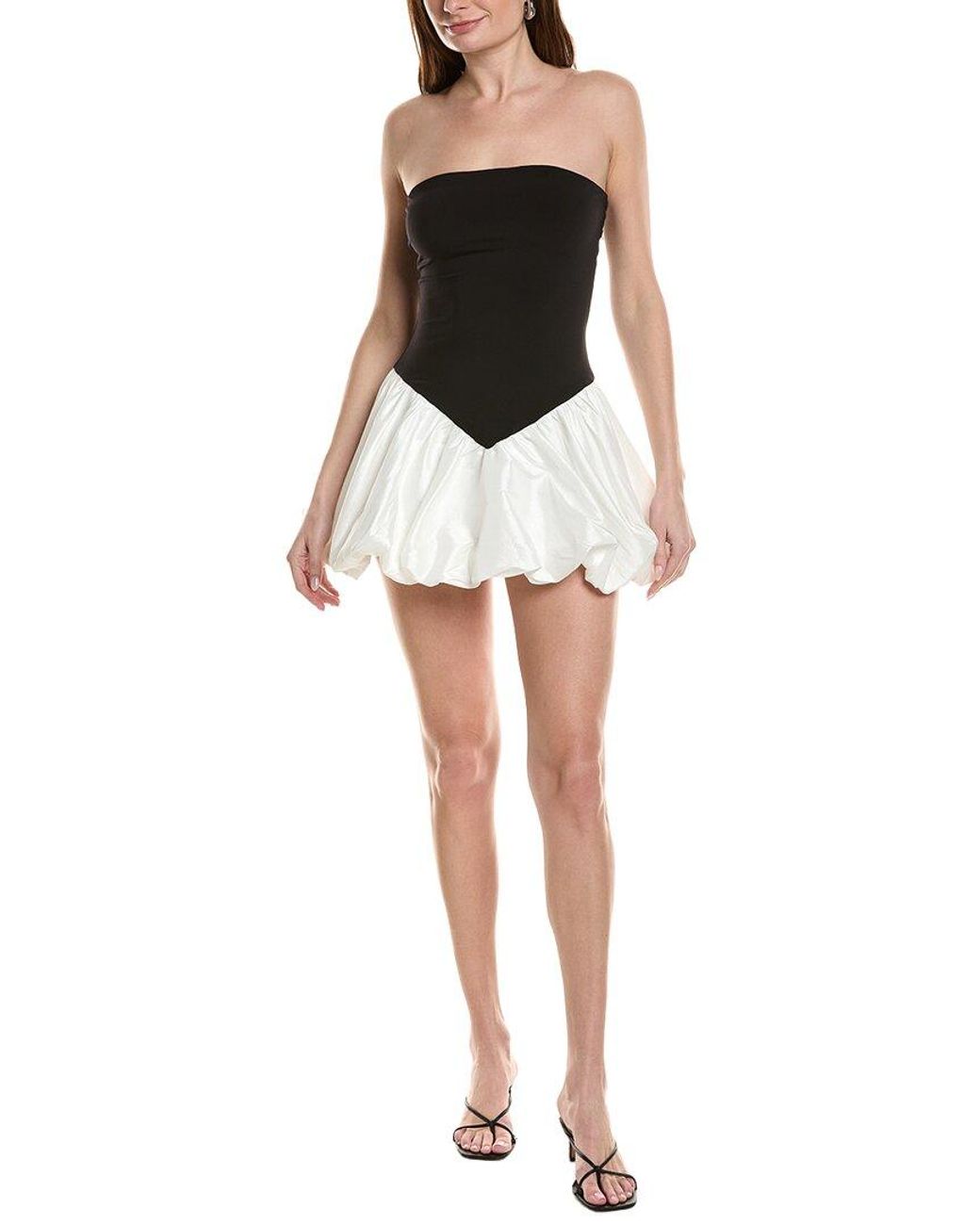 Bardot White Vega Strapless Mini Dress