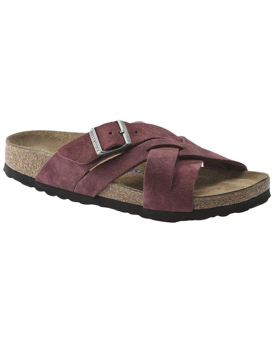 Birkenstock Brown Lugano Soft Footbed Suede Sandal
