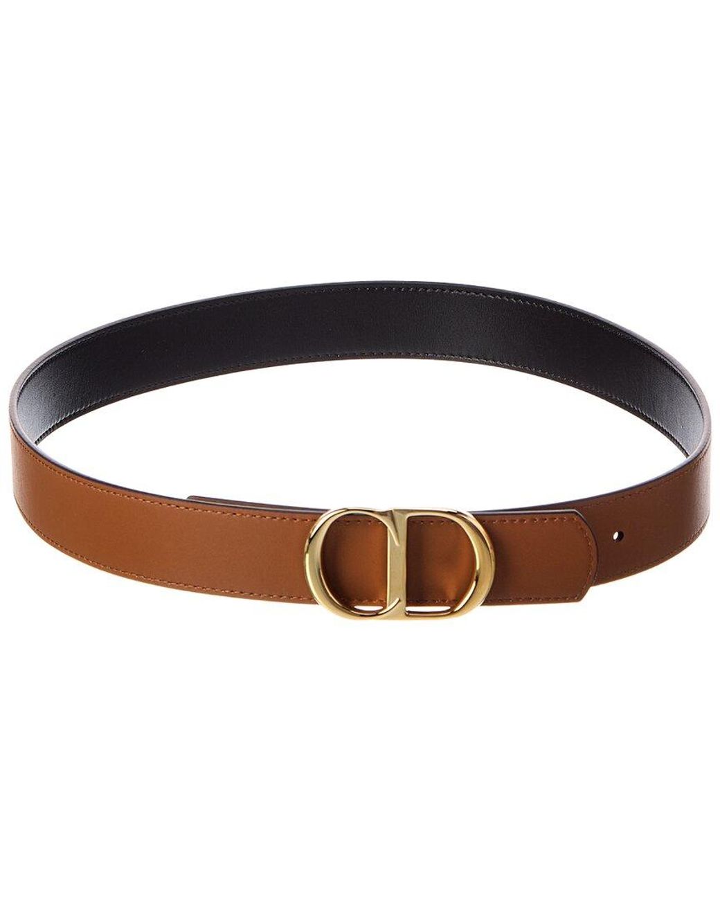 Dior Brown Cd Icon Basic Leather Belt
