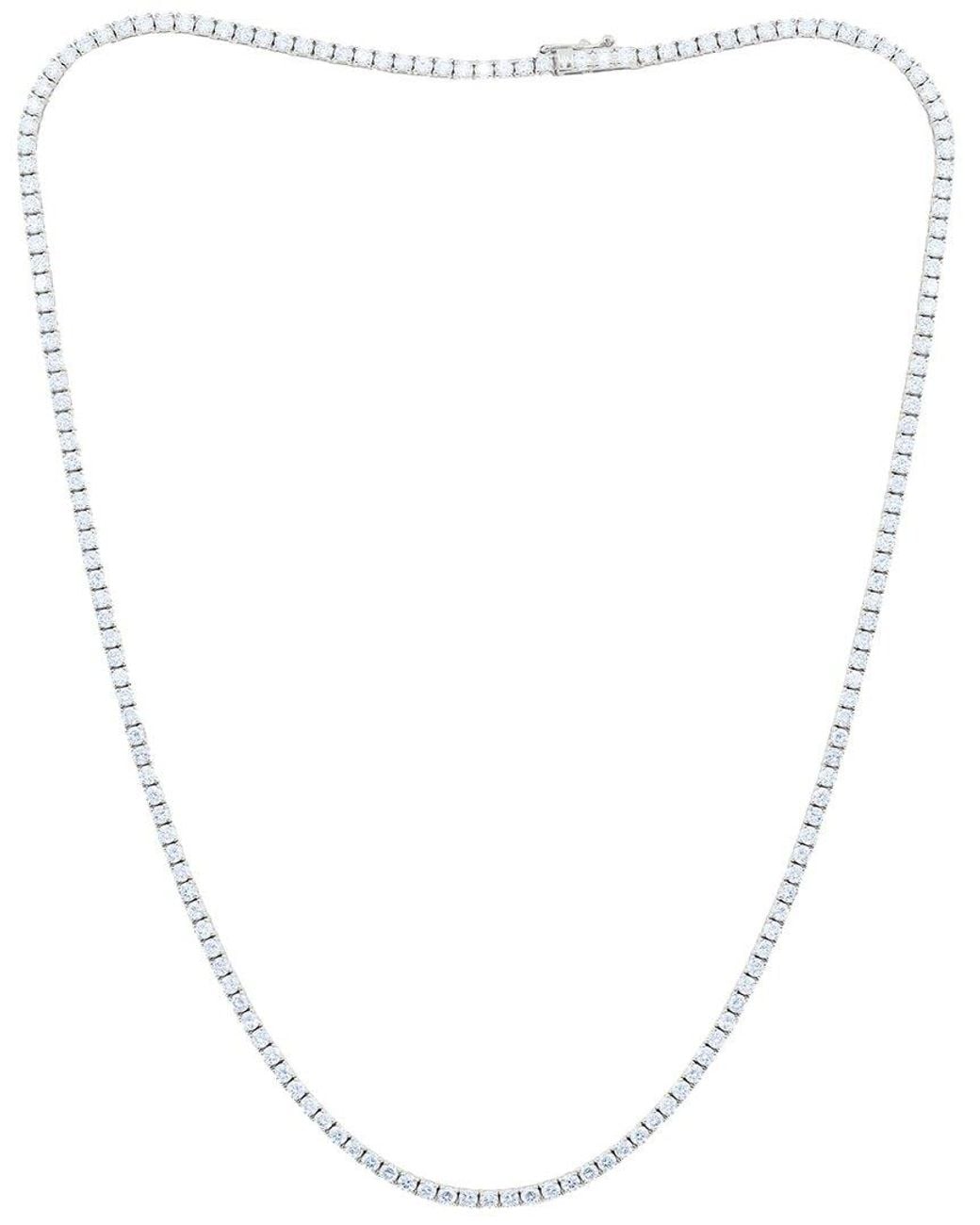 Diana M White Diana M. Fine Jewelry 14K 7.00 Ct. Tw. Lab Grown Diamond Tennis Necklace