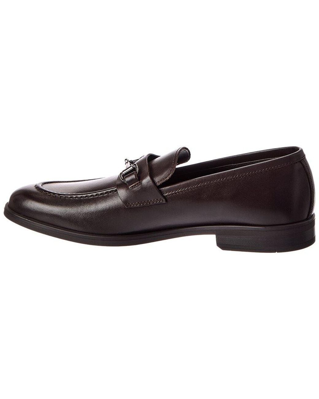 M by Bruno Magli Brown Renato Bit Leather Loafer for men
