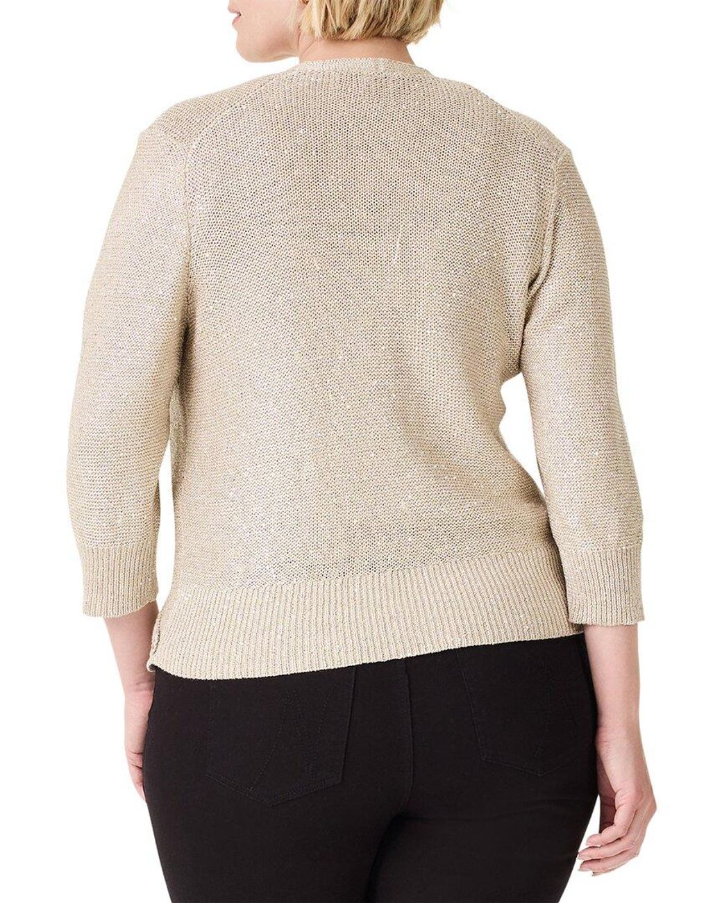 NIC+ZOE Natural Plus Subtle Sparkle 4-Way Cardigan