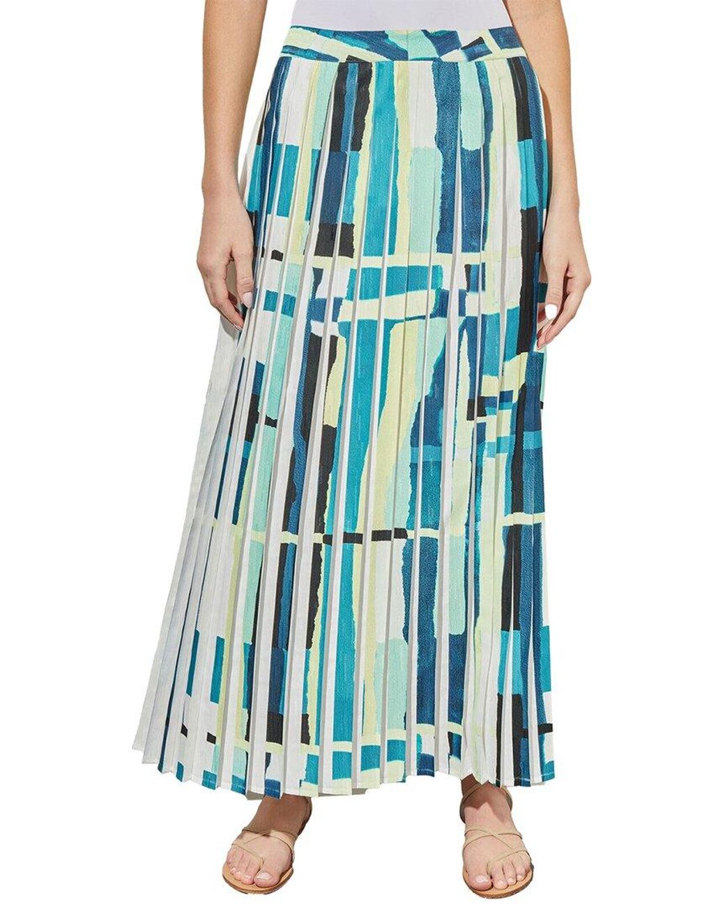 Ming Wang Blue Maxi A-Line Skirt