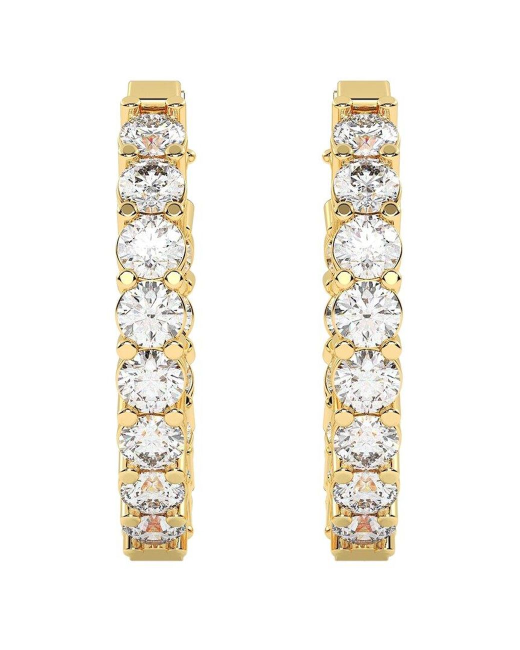 Diamond Select Cuts Metallic 14K 5.00 Ct. Tw. Diamond Earrings