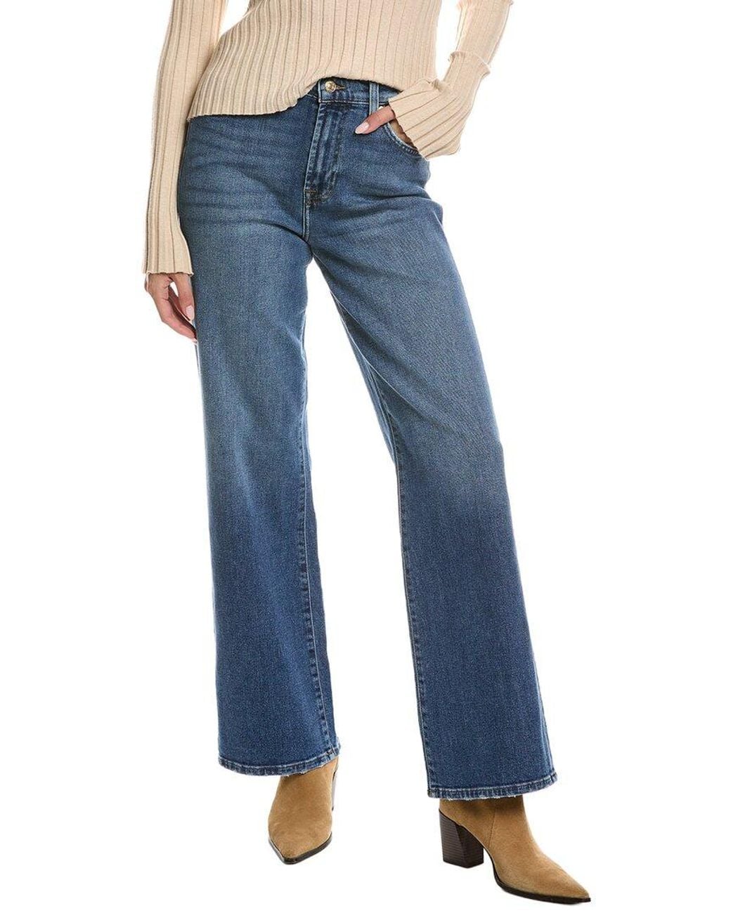 7 For All Mankind Blue Alexa Pomona Straight Jean