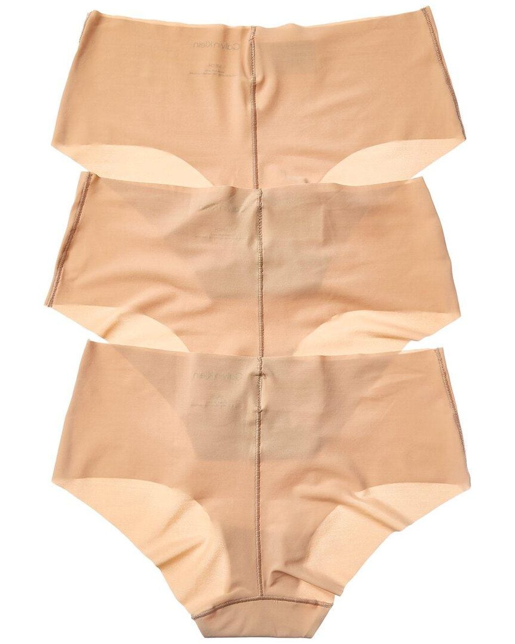 Calvin Klein Natural 3Pk Invisibles Microfiber Stretch Hipster