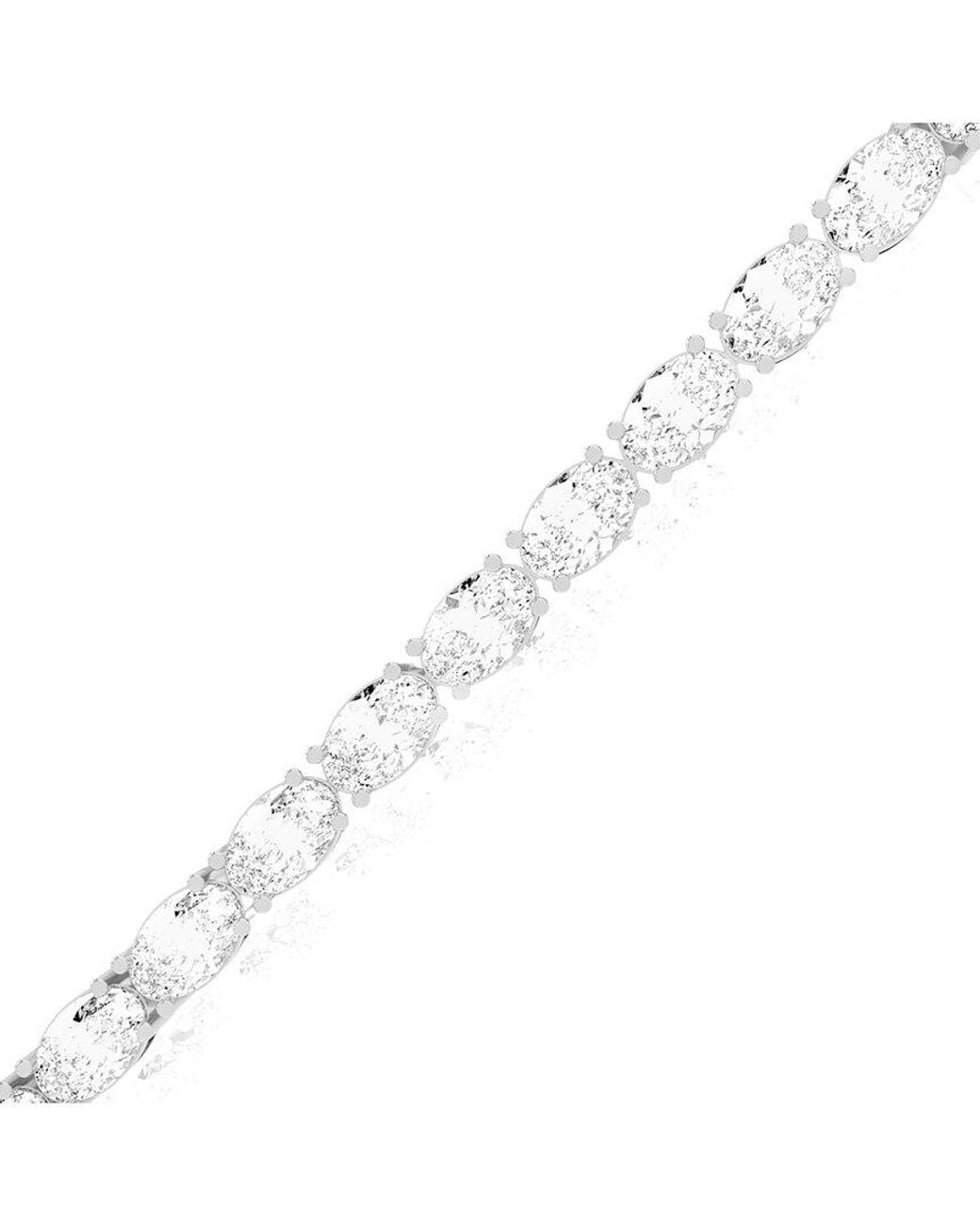 Amairah White 14K 10.00 Ct. Tw. Lab-Grown Diamond Tennis Bracelet