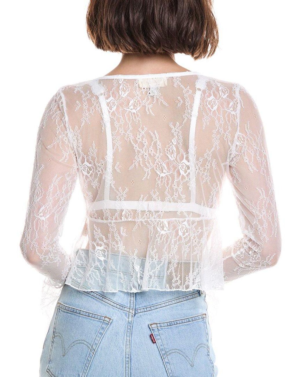 To My Lovers White Lace Top