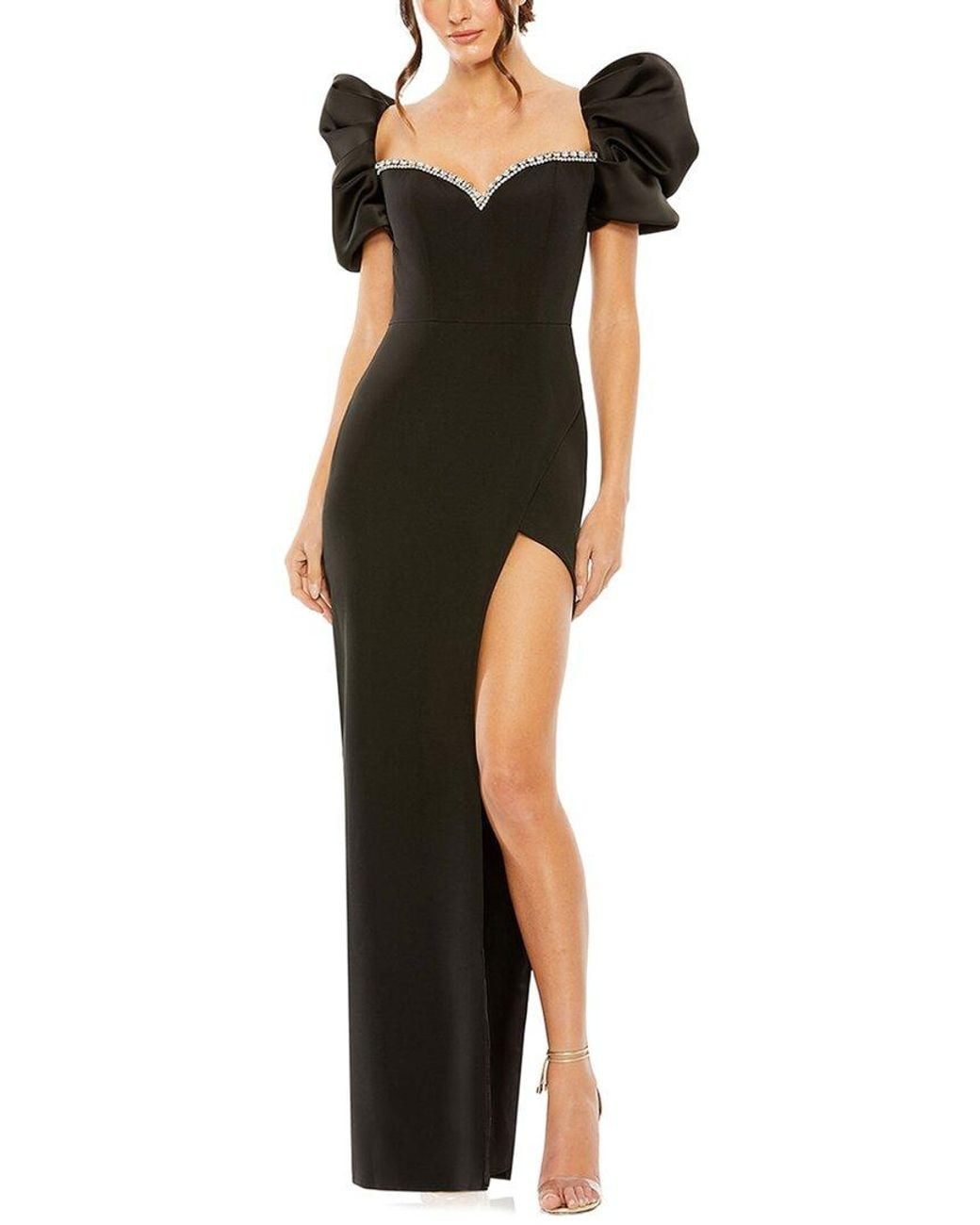 Mac Duggal Black Beaded Gown