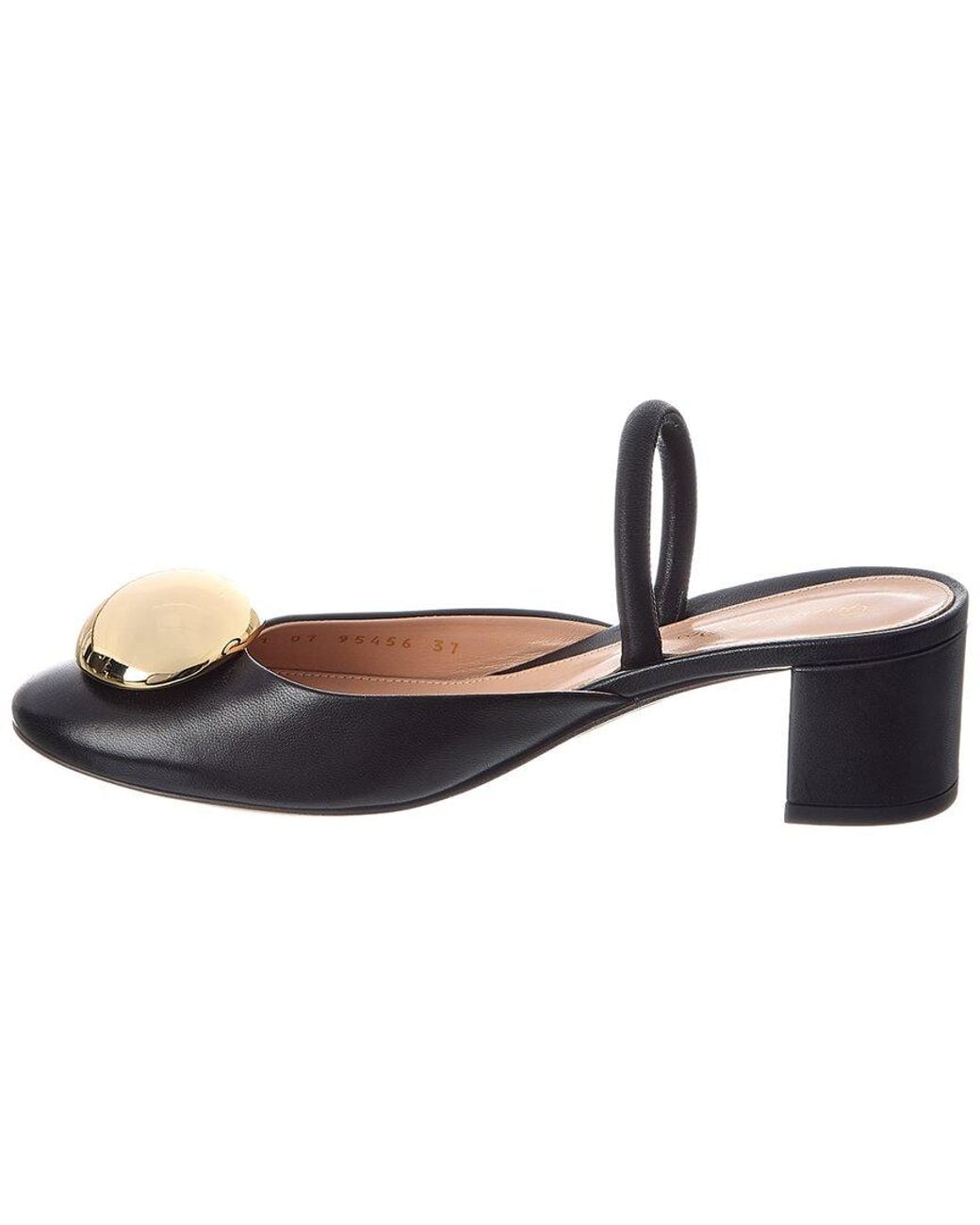 Gianvito Rossi Black Sphera 45 Leather Pump
