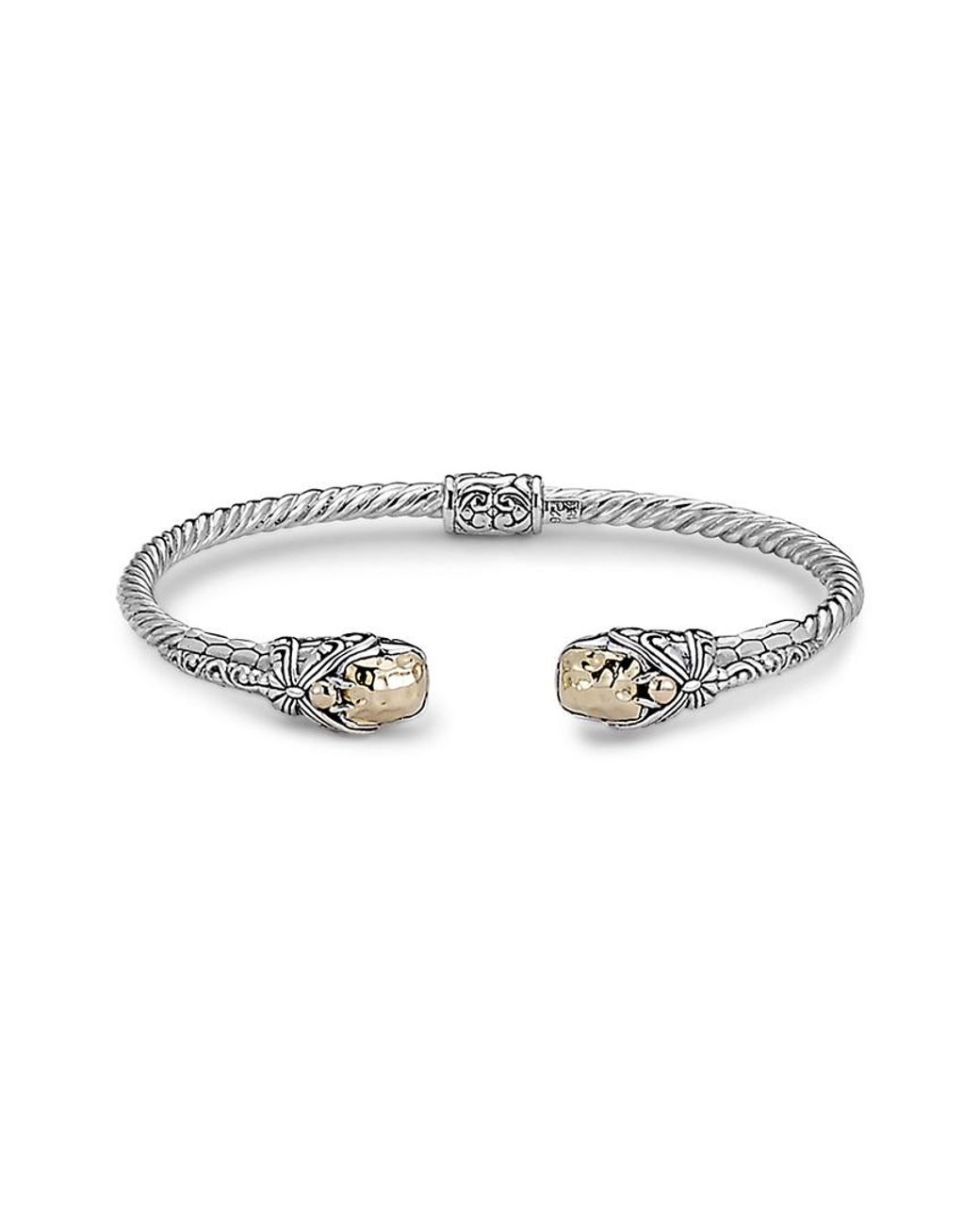 Samuel B. Jewelry 18k & Sterling Silver Hinged Dragonfly Bangle ...