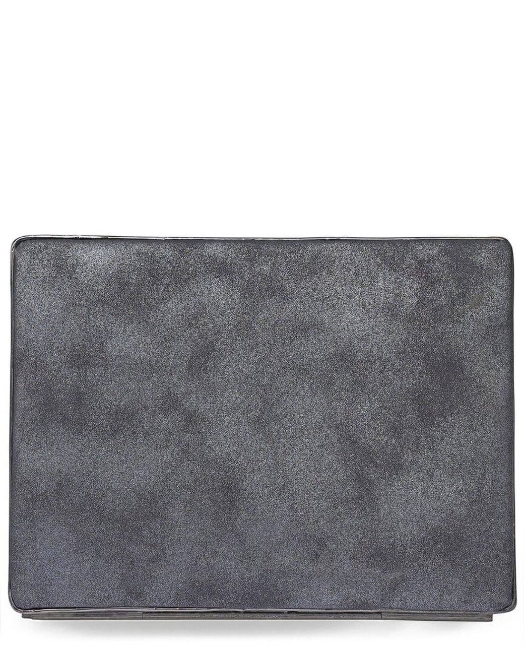 TIRAMISU Black Floral Motif Minaudiere Box Clutch