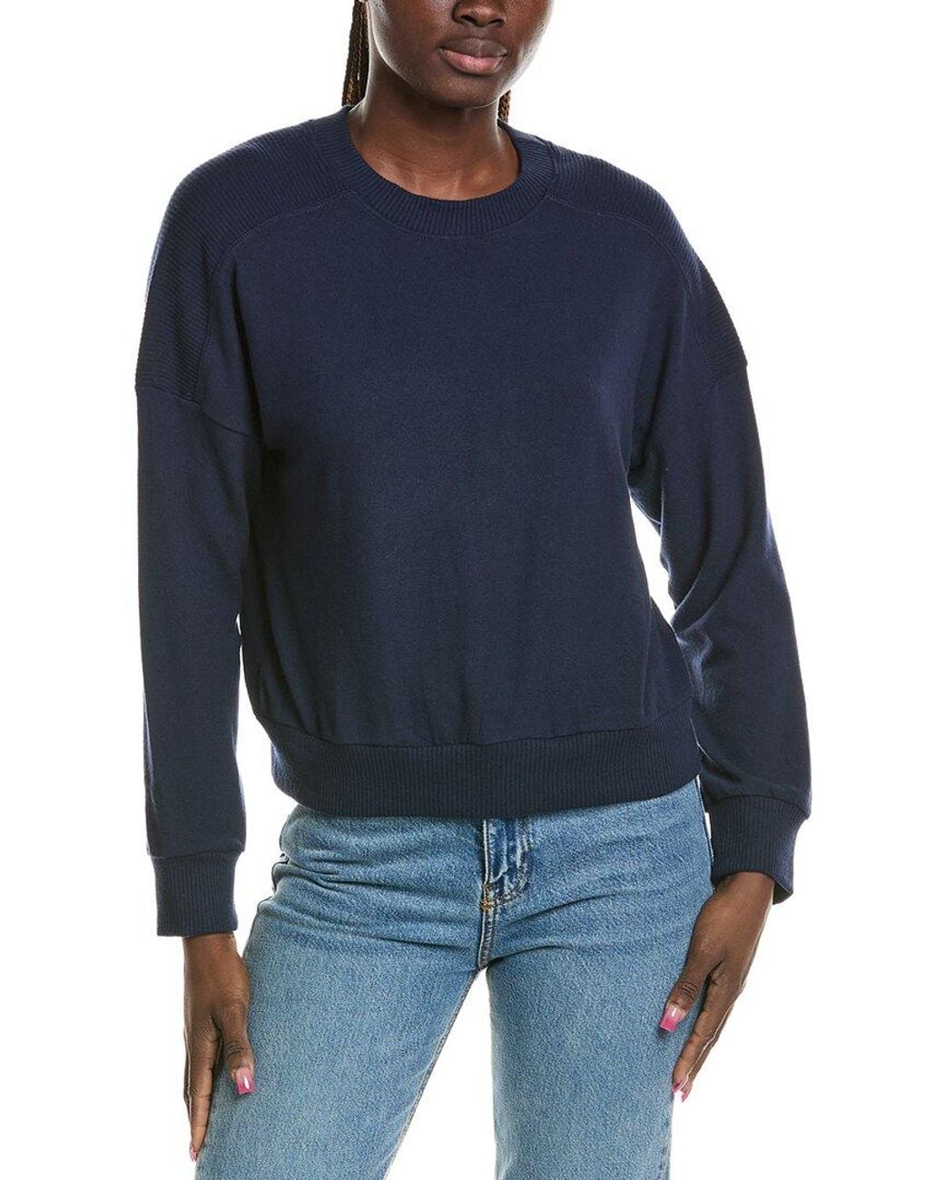 Michael Stars Blue Marty Crewneck Pullover