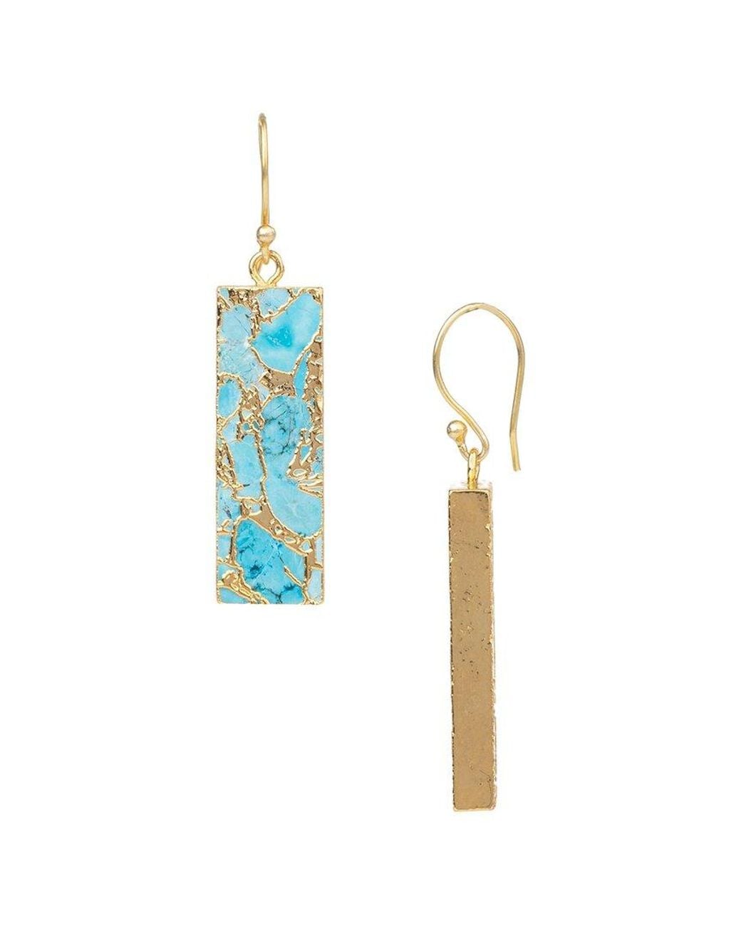 Saachi Blue 18K Plated Mojave Earrings