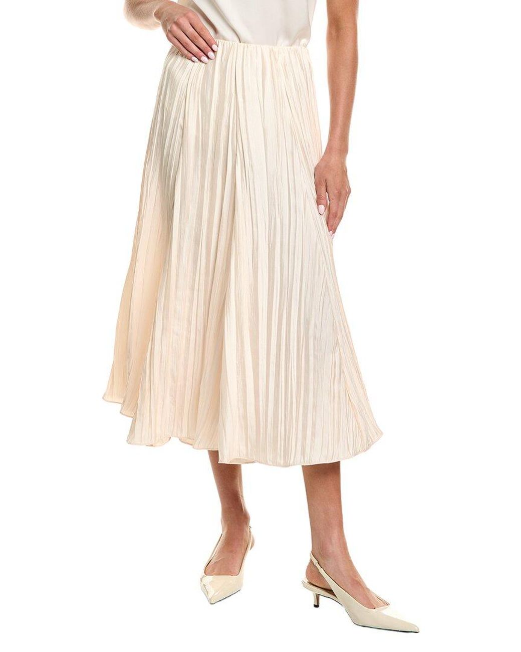 Vince Natural Crinkle Paneled Maxi Skirt