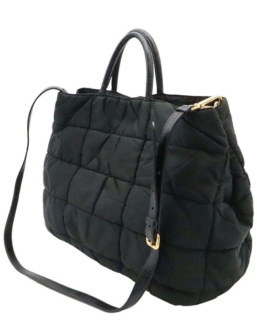 Prada Black Quilted Nylon Tote (Authentic Pre-Loved)