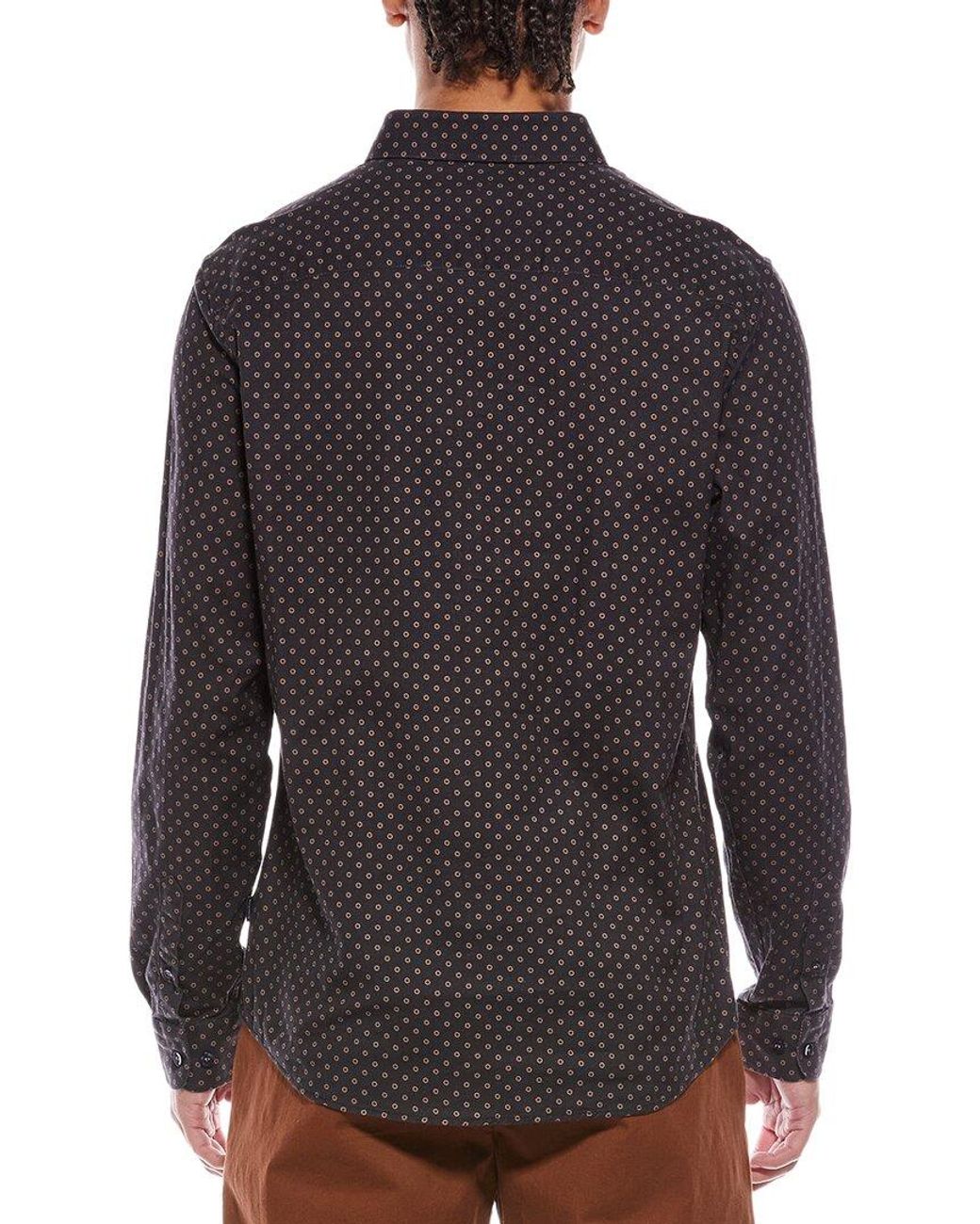 Stone Rose Gray Stretch Print Shirt for men