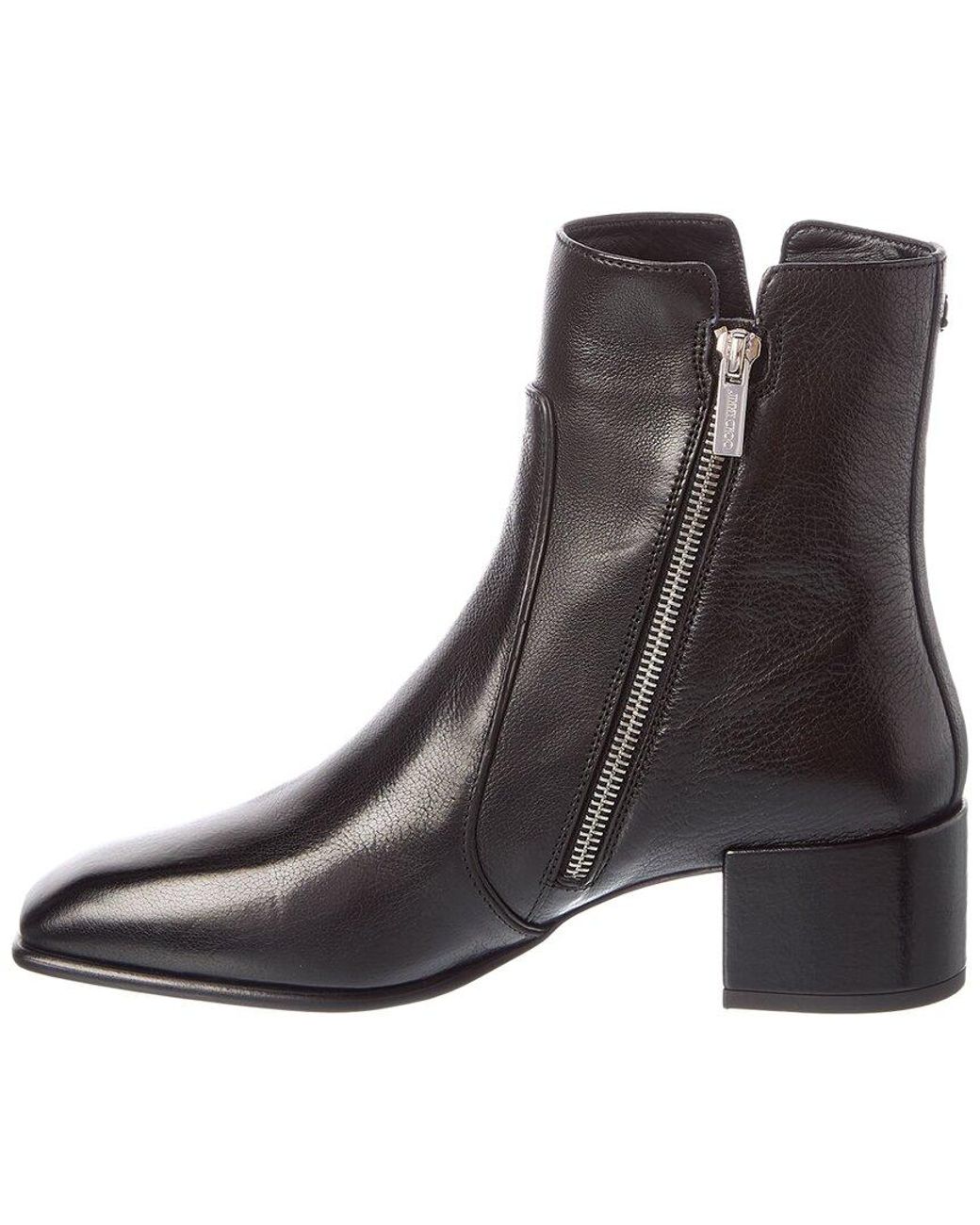 Jimmy Choo Brown Eliot Ab 45 Leather Bootie
