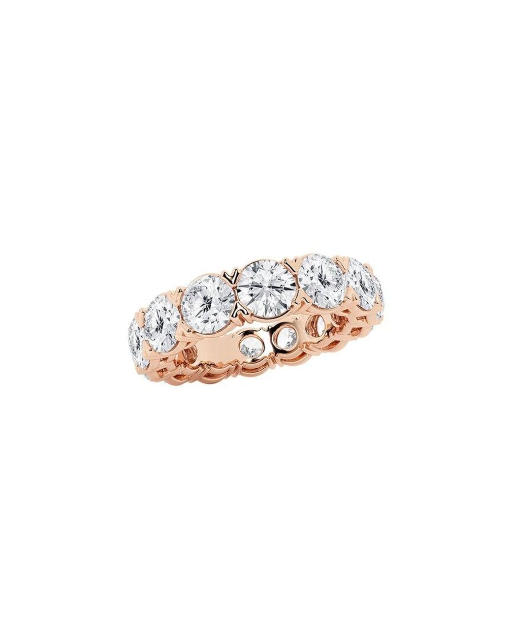 Lab Grown Diamonds White 14K Rose 7.00 Ct. Tw. Lab Grown Diamond Eternity Ring
