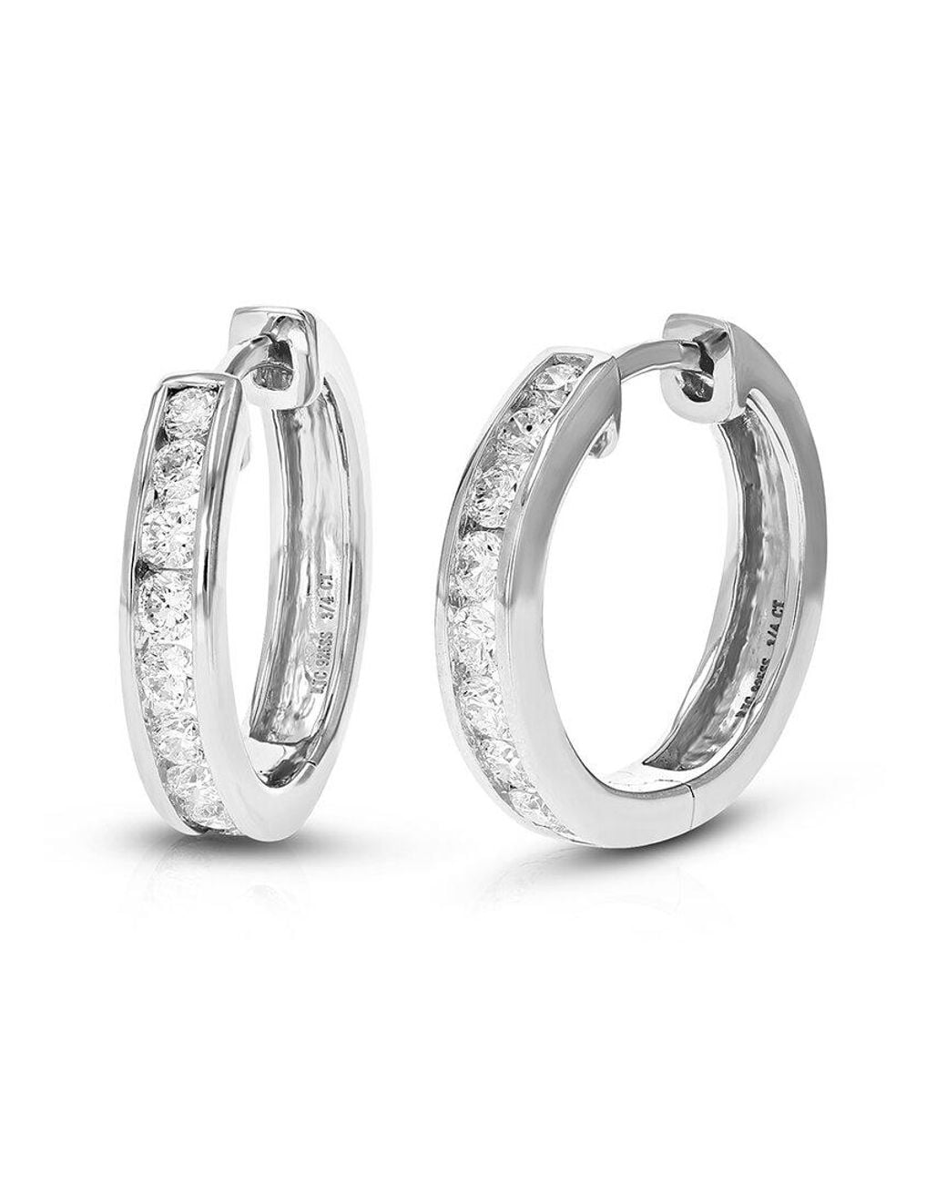 Amairah White 14K 0.75 Ct. Tw. Lab-Grown Diamond Hoops