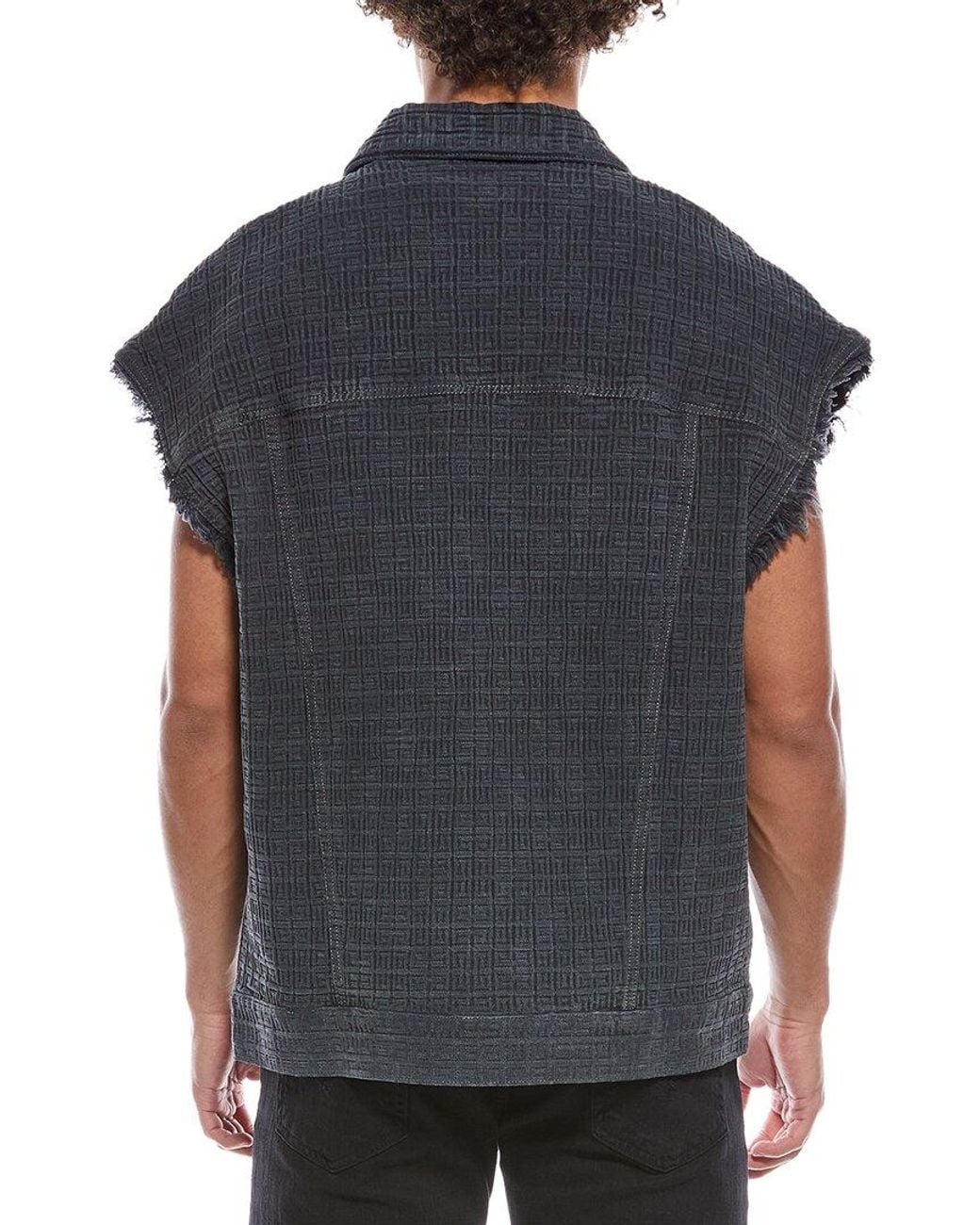 Givenchy Black Oversized 4G Denim Vest for men