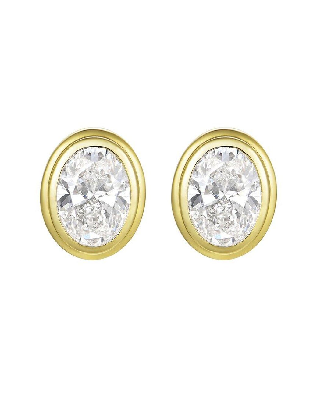 Kai Fine Jewelry Blue 14K 3.00 Ct. Tw. Lab-Grown Diamond Stud Earrings