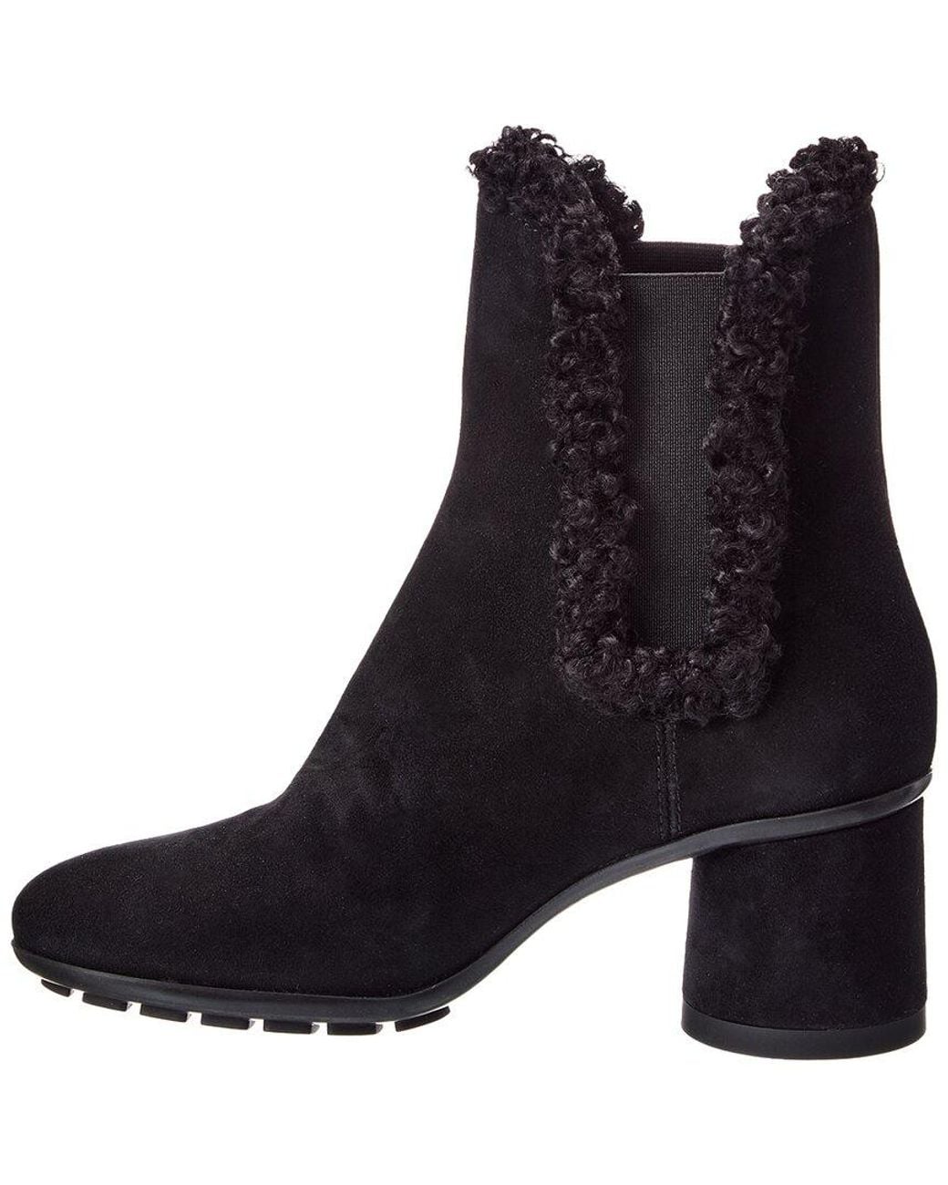 Agl Attilio Giusti Leombruni Black Curvy Yoghi Suede Bootie