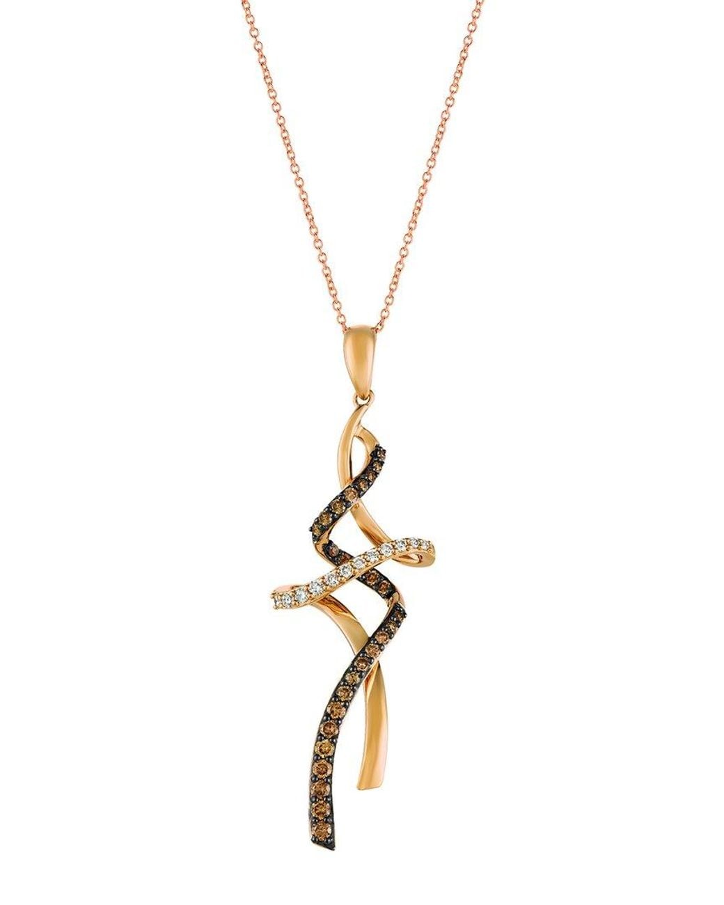 Le Vian Metallic Le Vian 14k Strawberry Gold 0.54 Ct. Tw. Diamond Necklace