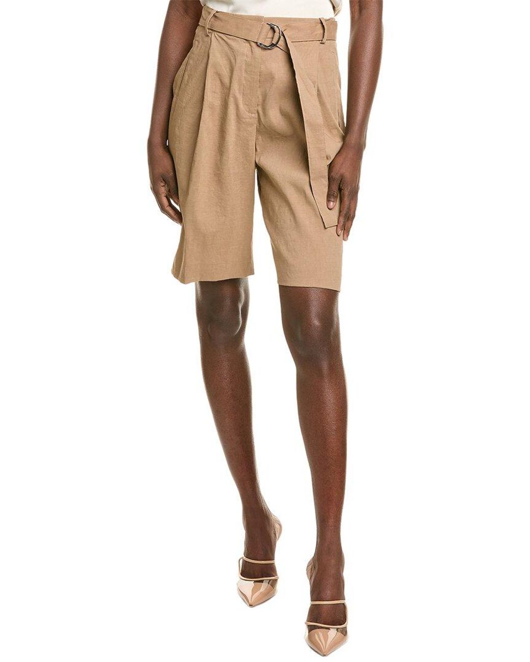 Boss Natural Tannah Linen-Blend Short