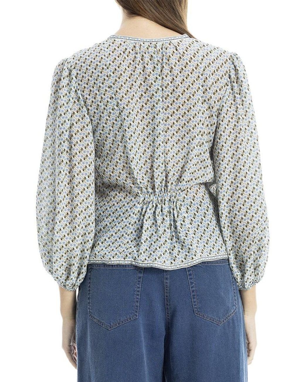 Max Studio Gray Peplum Top