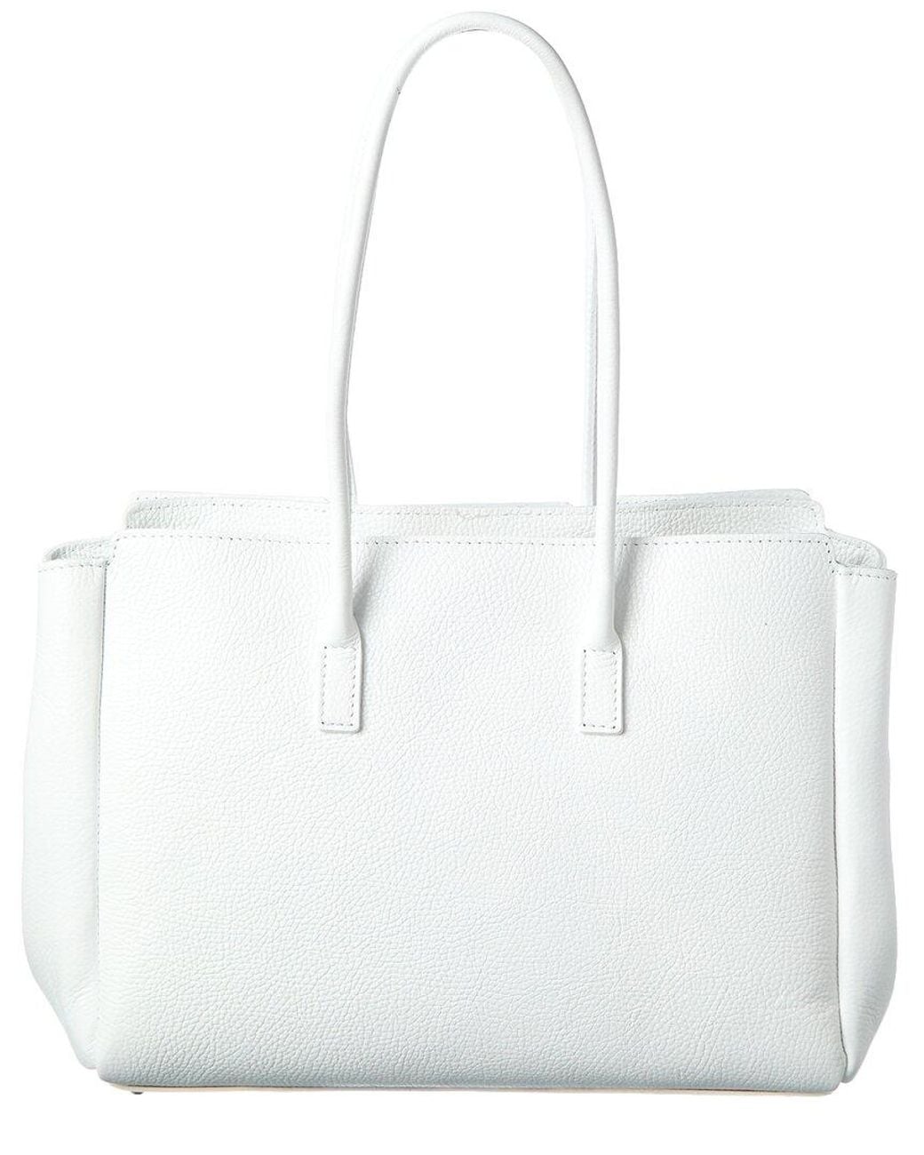 Isabella Rossetti White Beatrix Leather Handbag