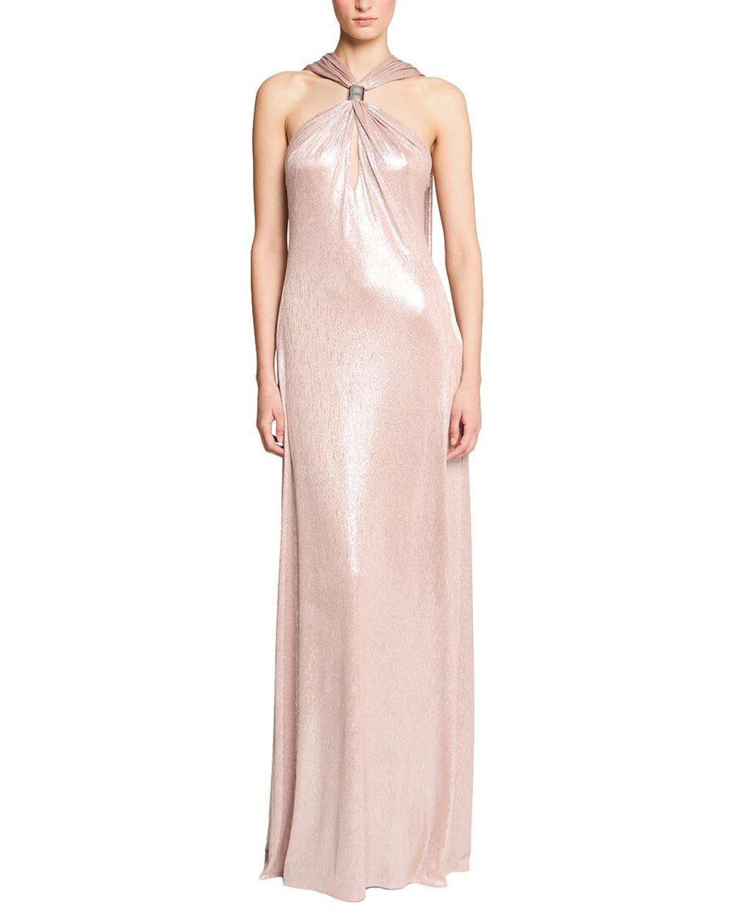 Halston Heritage Pink Sofie Jersey Gown